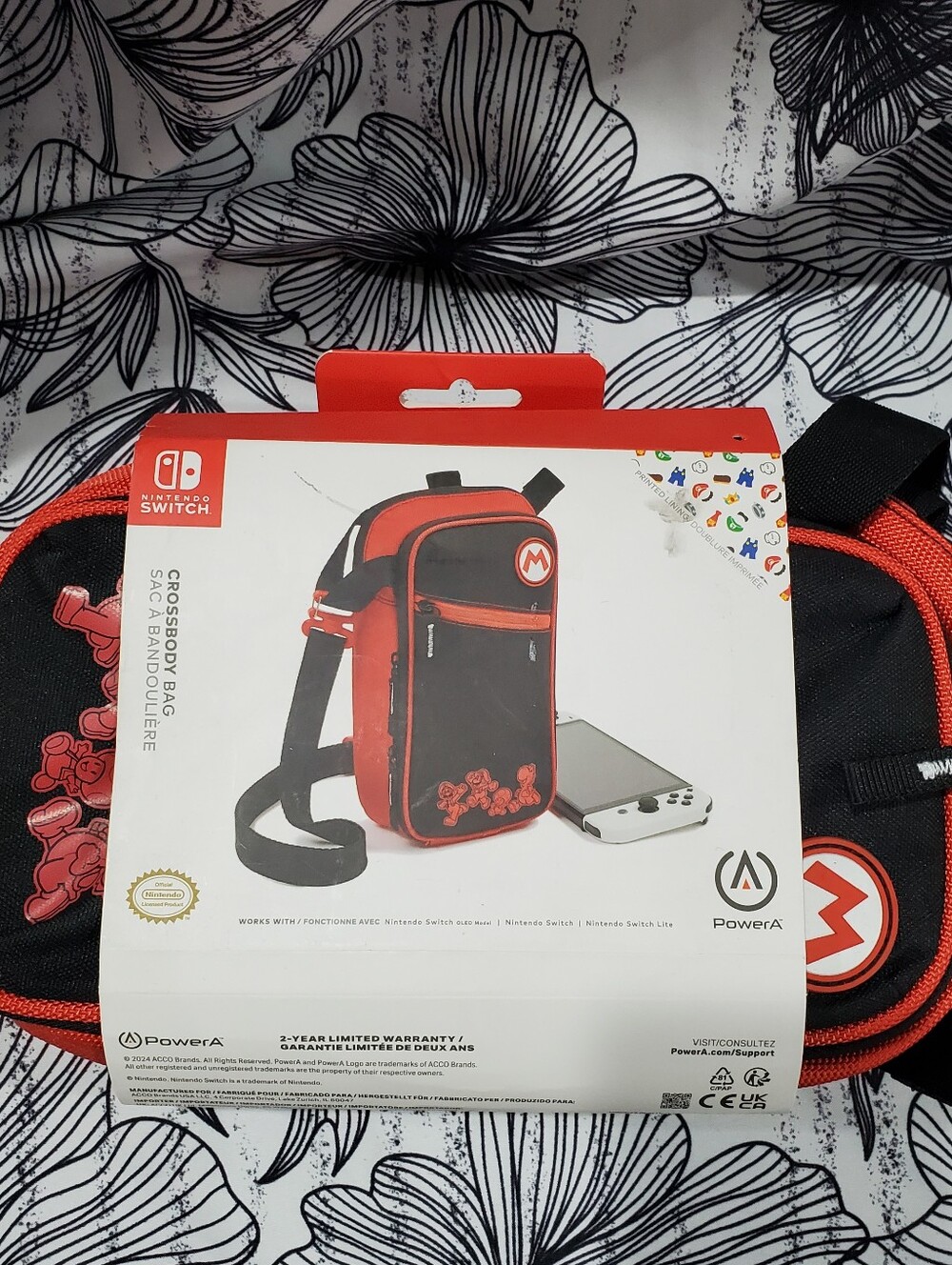 PowerA Nintendo Switch Crossbody Bag in Red and Black